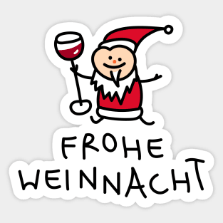 Santa Claus with wine Sticker